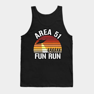 Area 51 Fun Run I Aliens UFO Roswell Alien Tank Top